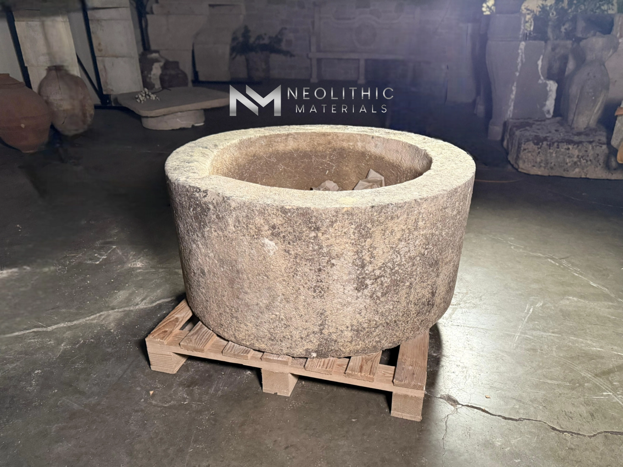 French Antique 19th Century Limestone Well Head - Image 6